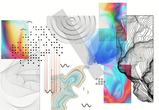 Modern Gothic Design Elements Illustration Set