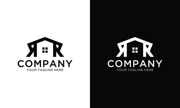 KK house logo design symbol vector template.Letter KK illustration on a black and white background.
