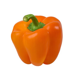 Sweet orange pepper isolated on white background close up