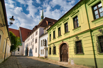 Fototapeta na wymiar Kapitulska street belongs to the hidden places of the Bratislava old town
