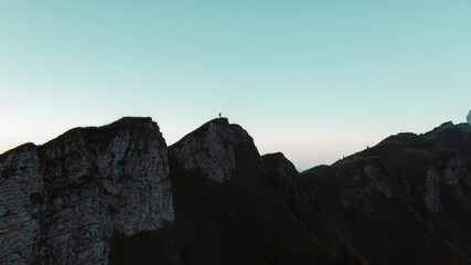 sunset in the mountains