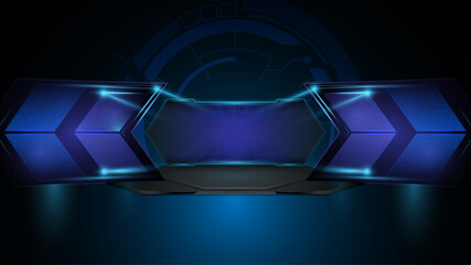 abstract blue futuristic gaming concept design background eps 10 vector