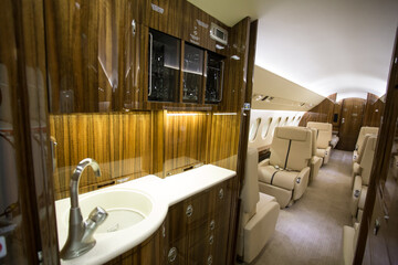 interior luxury private jet