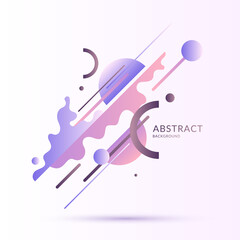 Modern backgrounds with abstract elements and dynamic shapes. Compositions of colored spots. Vector illustration.