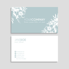 visiting card or business card set. Flyer template design.