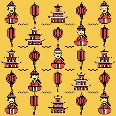 Fototapeta na wymiar Creative Chinese culture pattern design. Easy to edit with vector file. Can use for your creative content. Especially about Chinese new year celebration.