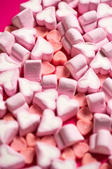 Marshmallows in the shape of a heart for Valentine's Day