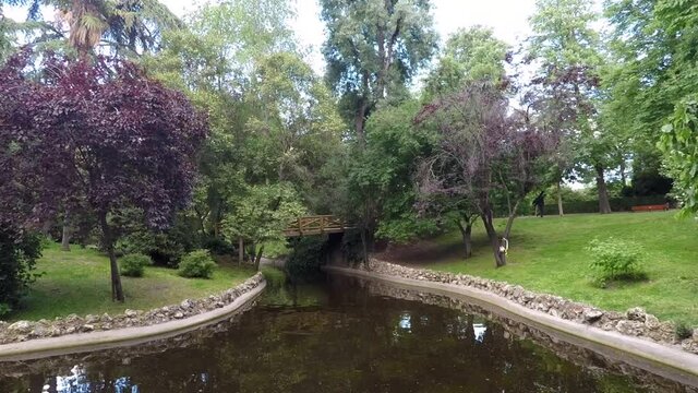 Small lake at El Retiro park in Madrid