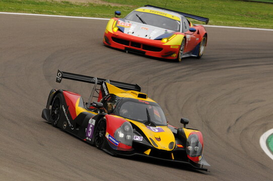 Imola, Italy May 13, 2016: BY SPEED FACTORY ESP M Ligier JS P3 - Nissan Tom Jackson (GBR) S Alvaro Fontes (ESP) S Jesus Fuster (ESP), in action during the European Le Mans Series - Imola, Italy.