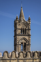 Roof of the Palermo Cathedral Santa Vergine Maria Assunta. Palermo, Sicily, Italy.