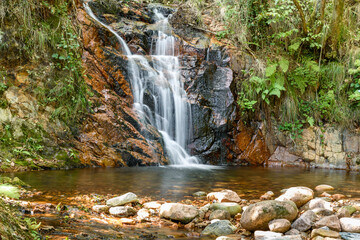 Rio Cavallizza waterfalls of the Cuasso al Monte, Valceresio in the province of Varese, Lombardy, Italy
