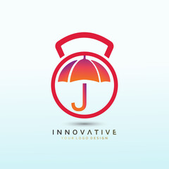 Obraz premium Umbrella crossfit logo, fitness logo, Dumbbell icon, Gym Fitness Logo Images and Vectors, Stock Photos