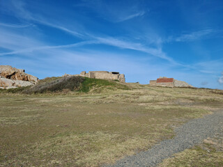 Fototapeta na wymiar Guernsey Channel Islands, Grandes Rocques Fort