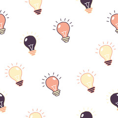 Simple light bulb repeat pattern design