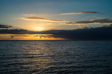 Beautiful sunrise in the Mediterranean Sea in southern Spain
