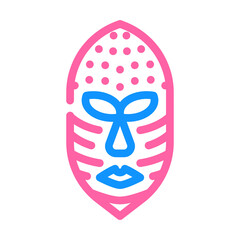 mask museum exhibit color icon vector illustration