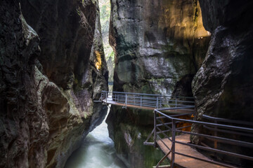 Aare Gorge in Berner Oberland in Switzerland