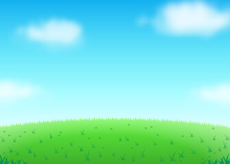 Obraz na płótnie Canvas 青空と草原の背景