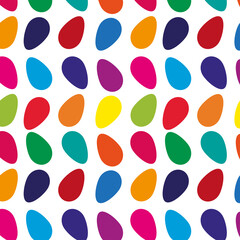 Easter eggs seamless pattern. Colorful vector illustration for holiday background.