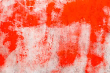 Red paint spots and pattern or blood on a old light marble abstract wall texture background