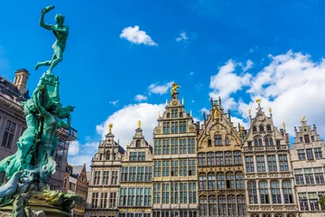 Foto auf Acrylglas Historisches Zentrum von Antwerpen in Belgien © Stefano Zaccaria