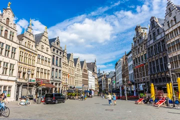 Fotobehang Historisch centrum van Antwerpen in België © Stefano Zaccaria