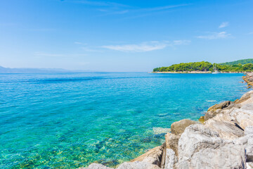 Fototapeta na wymiar Beautiful water in Hvar Island, Croatia
