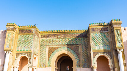 Bab Mansour Arch in Meknes, Morocco