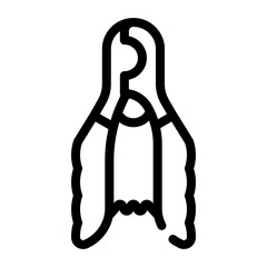 claw trimming scissors line icon vector illustration