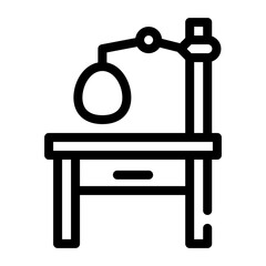 table for examination domestic animal line icon vector illustration