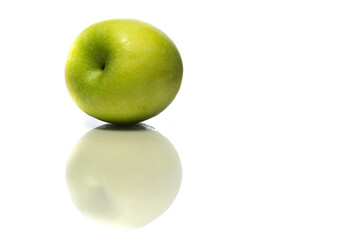 isolated green apple that is good to eat for breakfast early morning