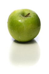 isolated green apple that is good to eat for breakfast early morning