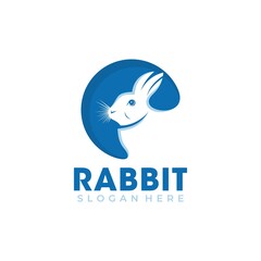 Rabbit logo template vector icon symbol illustration
