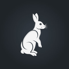 Rabbit logo template vector icon symbol illustration
