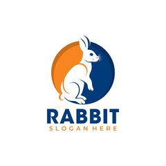 Rabbit logo template vector icon symbol illustration
