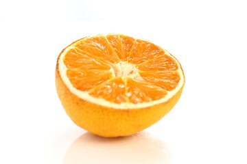 Isolated picture of orange fruit on white background.