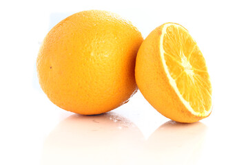 Isolated picture of orange fruit on white background.