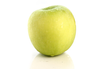 Isolated picture of green apple on white background.