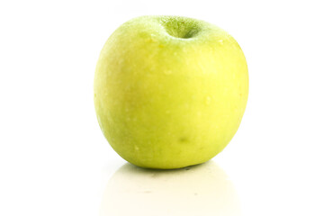Isolated picture of green apple on white background.