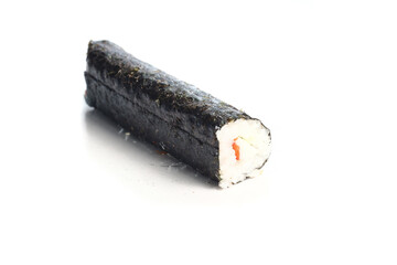 Favorite food of the east which is sushi isolated with white background.
