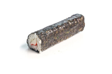 Favorite food of the east which is sushi isolated with white background.