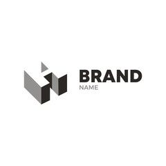 Fototapeta premium vector illustration of letter H 3d style, multipurpose logo design 