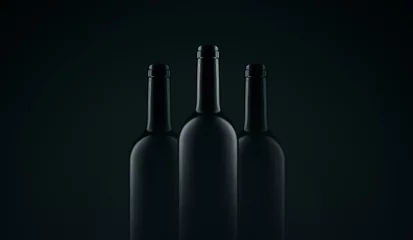 Rolgordijnen Three bottles of red wine © Alex