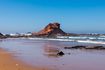 beach and rocks, InPonta Ruiva Beach Algarve Portugal 
