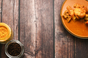 delicious lunch main dish whish is chicken curry.