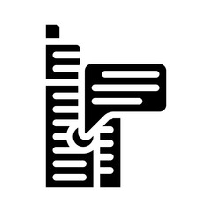 office call center ib skyscraper glyph icon vector illustration