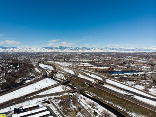 Junction of Interstate 70 and Interstate 76, Arvada, Colorado