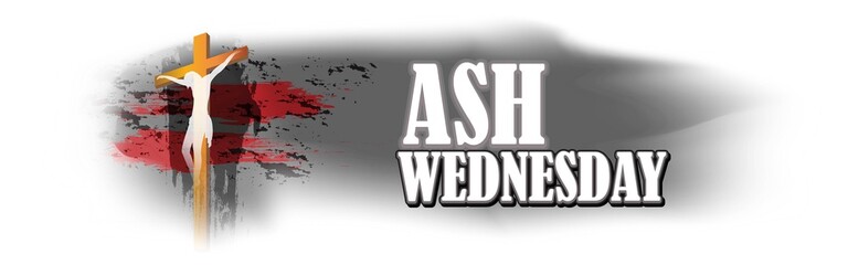 vector illustration of concept for Ash Wednesday wishes greeting , banner, poster