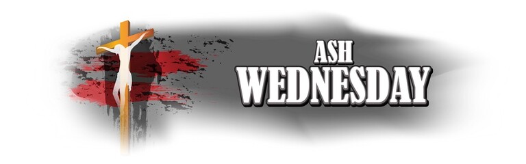 vector illustration of concept for Ash Wednesday wishes greeting , banner, poster