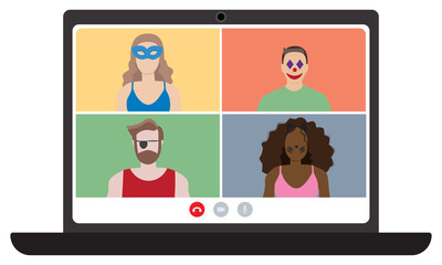 Brazilian carnival online. Virtual costume party.